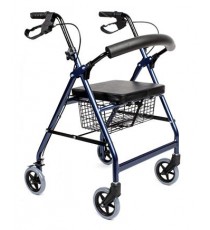 Andador ligero con asiento acolchado y cesta portaobjetos - ORTOCASA Ortopedia Online