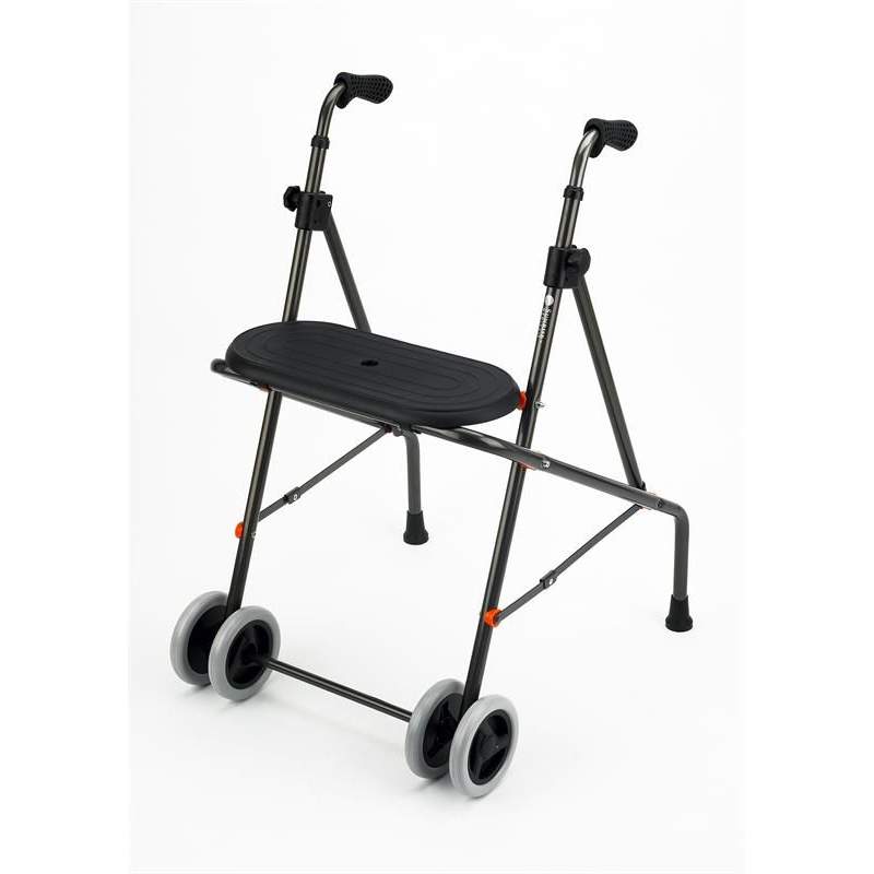 Andador plegable y regulable de aluminio con asiento de 4 ruedas AndaRoller - Ortocasa Ortopedia Online
